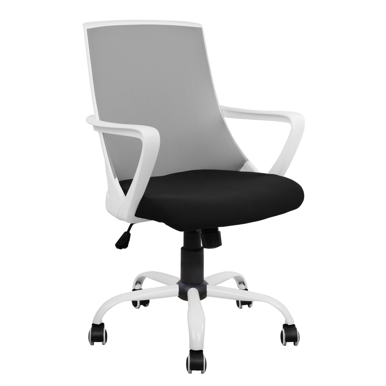 ΚΑΡΕΚΛΑ ΓΡΑΦΕΙΟΥ MALFOI HM1053.21 ΓΚΡΙ MESH & ΠΟΔΙ ΜΕΤΑΛΛΙΚΟ 58x59x103 cm - Pakobazaar