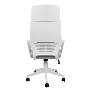 ΚΑΡΕΚΛΑ ΓΡΑΦΕΙΟΥ ANIVIA HM1054.21 ΓΚΡΙ & ΠΟΔΙ ΛΕΥΚΟ 64x61x126 εκ. - Pakobazaar