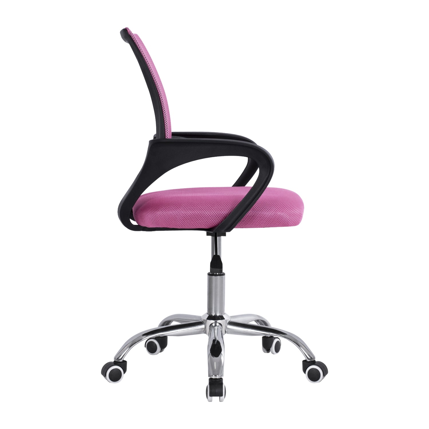 ΚΑΡΕΚΛΑ ΓΡΑΦΕΙΟΥ BRISTONE HM1058.35 ΡΟΖ MESH- ΠΟΔΙ ΧΡΩΜΙΟΥ-ΜΑΥΡΑ ΜΠΡΑΤΣΑ 60x51x95Υεκ - Pakobazaar