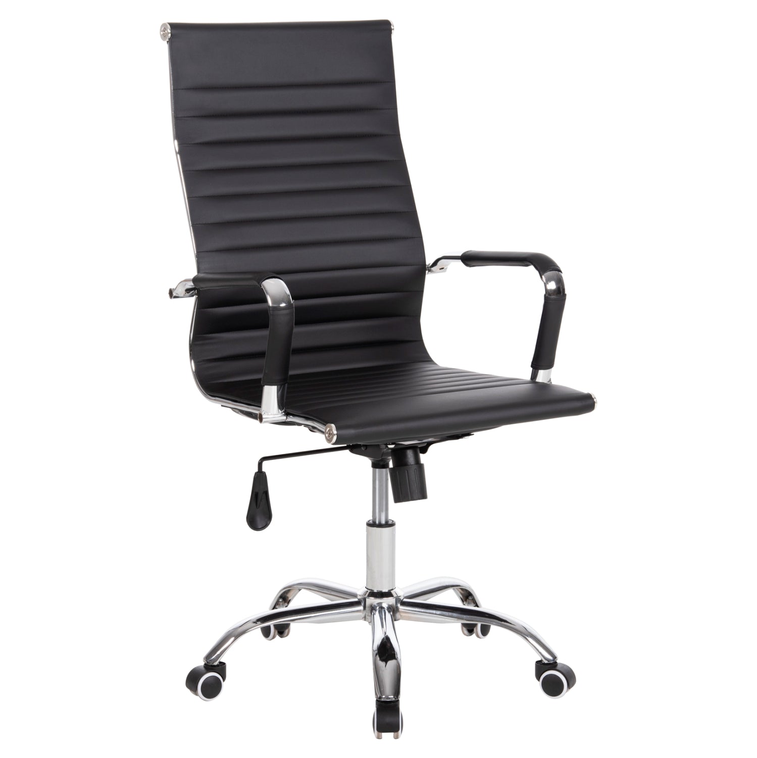 ΚΑΡΕΚΛΑ ΓΡΑΦΕΙΟΥ HM1059.31 ΜΑΥΡΟ PU BOSS ΔΙΕΥΘΥΝΤΟΥ ΠΟΔΙ ΧΡΩΜΙΟΥ 53x57x109Υεκ. - Pakobazaar