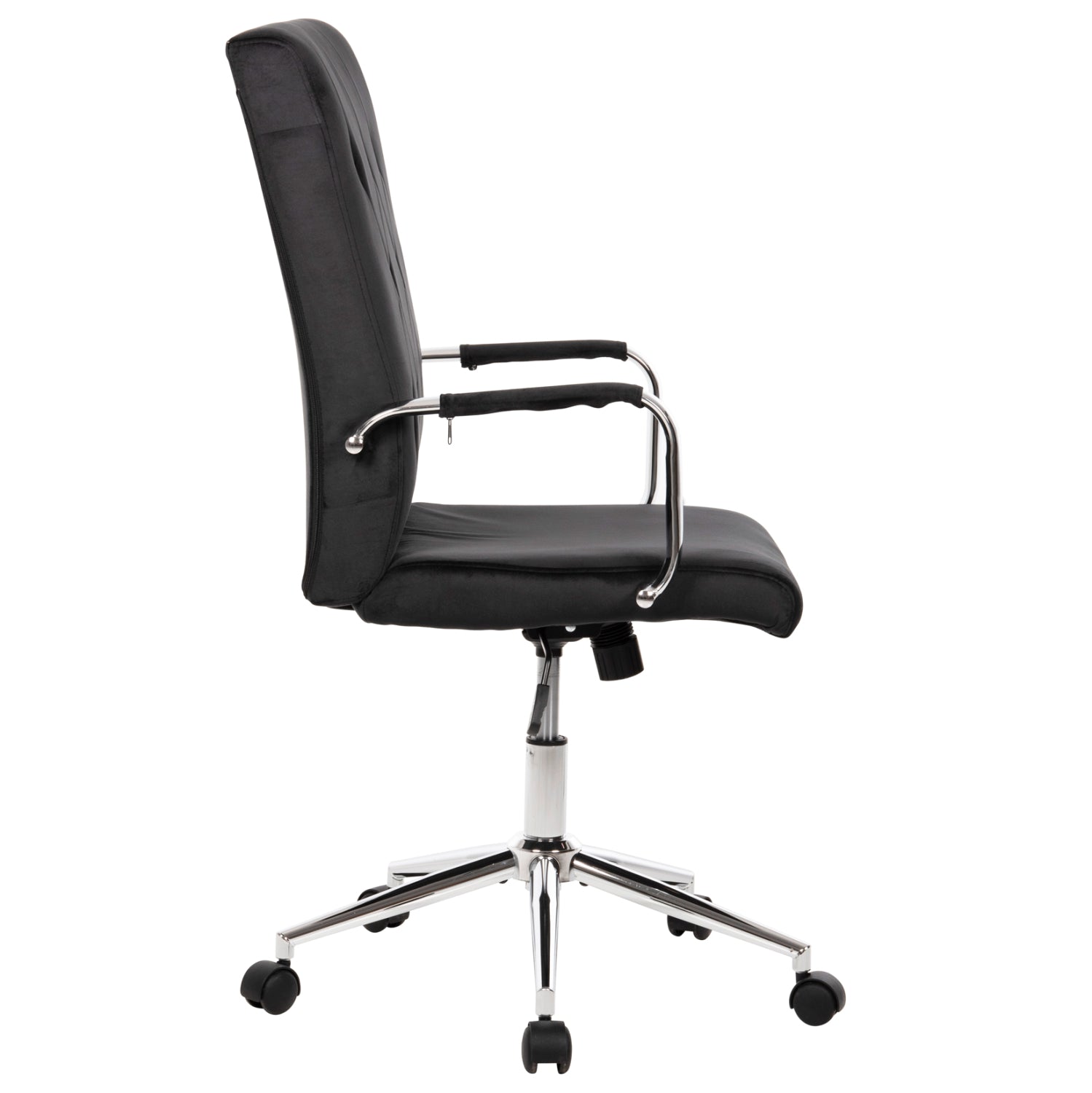 ΚΑΡΕΚΛΑ ΓΡΑΦΕΙΟΥ JOSEF HM1181.04 ΜΑΥΡΟ ΒΕΛΟΥΔΟ-INOX ΒΑΣΗ 58x61x105-113Yεκ. - Pakobazaar