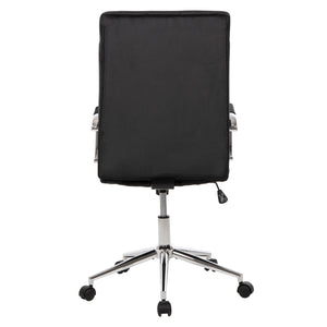 ΚΑΡΕΚΛΑ ΓΡΑΦΕΙΟΥ JOSEF HM1181.04 ΜΑΥΡΟ ΒΕΛΟΥΔΟ-INOX ΒΑΣΗ 58x61x105-113Yεκ. - Pakobazaar