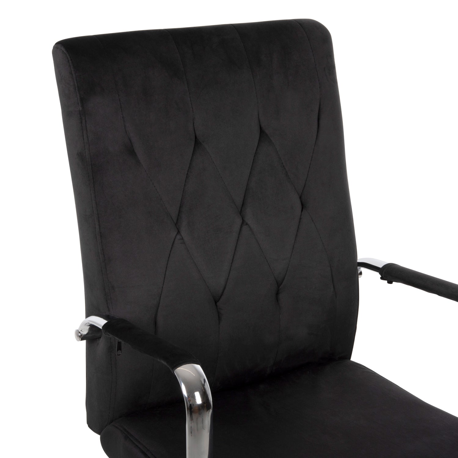 ΚΑΡΕΚΛΑ ΓΡΑΦΕΙΟΥ JOSEF HM1181.04 ΜΑΥΡΟ ΒΕΛΟΥΔΟ-INOX ΒΑΣΗ 58x61x105-113Yεκ. - Pakobazaar
