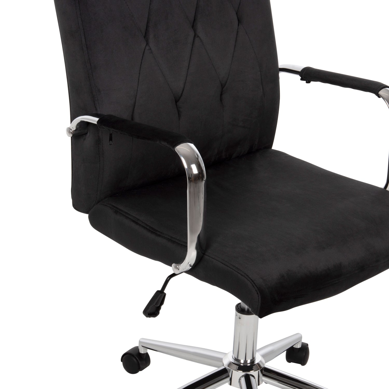 ΚΑΡΕΚΛΑ ΓΡΑΦΕΙΟΥ JOSEF HM1181.04 ΜΑΥΡΟ ΒΕΛΟΥΔΟ-INOX ΒΑΣΗ 58x61x105-113Yεκ. - Pakobazaar