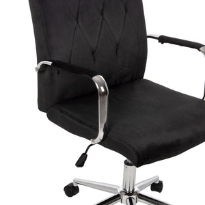 ΚΑΡΕΚΛΑ ΓΡΑΦΕΙΟΥ JOSEF HM1181.04 ΜΑΥΡΟ ΒΕΛΟΥΔΟ-INOX ΒΑΣΗ 58x61x105-113Yεκ. - Pakobazaar