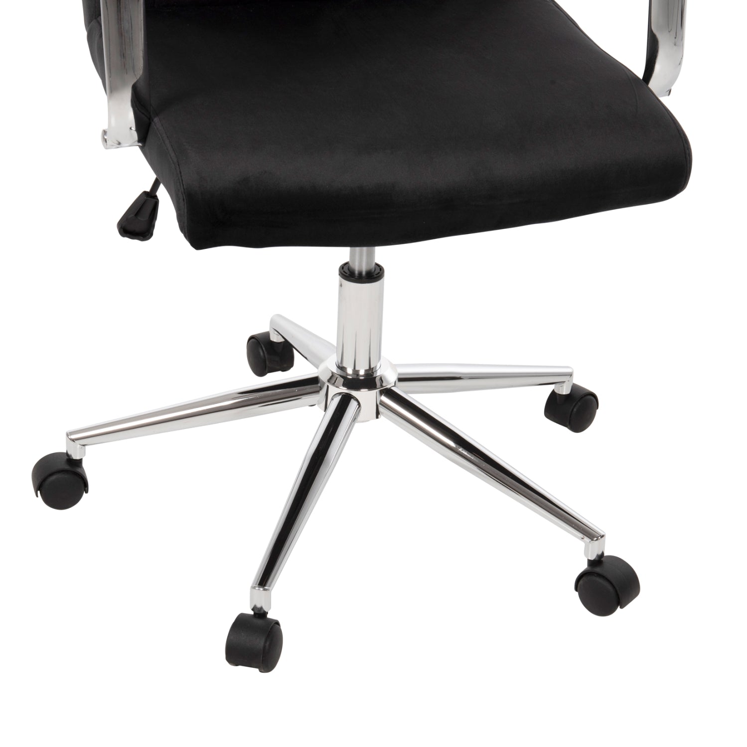 ΚΑΡΕΚΛΑ ΓΡΑΦΕΙΟΥ JOSEF HM1181.04 ΜΑΥΡΟ ΒΕΛΟΥΔΟ-INOX ΒΑΣΗ 58x61x105-113Yεκ. - Pakobazaar