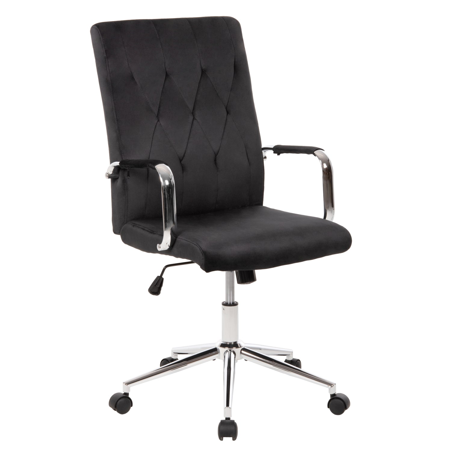 ΚΑΡΕΚΛΑ ΓΡΑΦΕΙΟΥ JOSEF HM1181.04 ΜΑΥΡΟ ΒΕΛΟΥΔΟ-INOX ΒΑΣΗ 58x61x105-113Yεκ. - Pakobazaar
