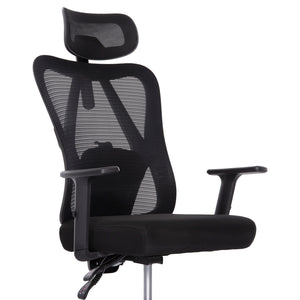 ΚΑΡΕΚΛΑ ΓΡΑΦΕΙΟΥ MEXER HM1195.01 ΜΑΥΡΟ MESH-PP ΒΑΣΗ 68x70x136Υεκ. - Pakobazaar