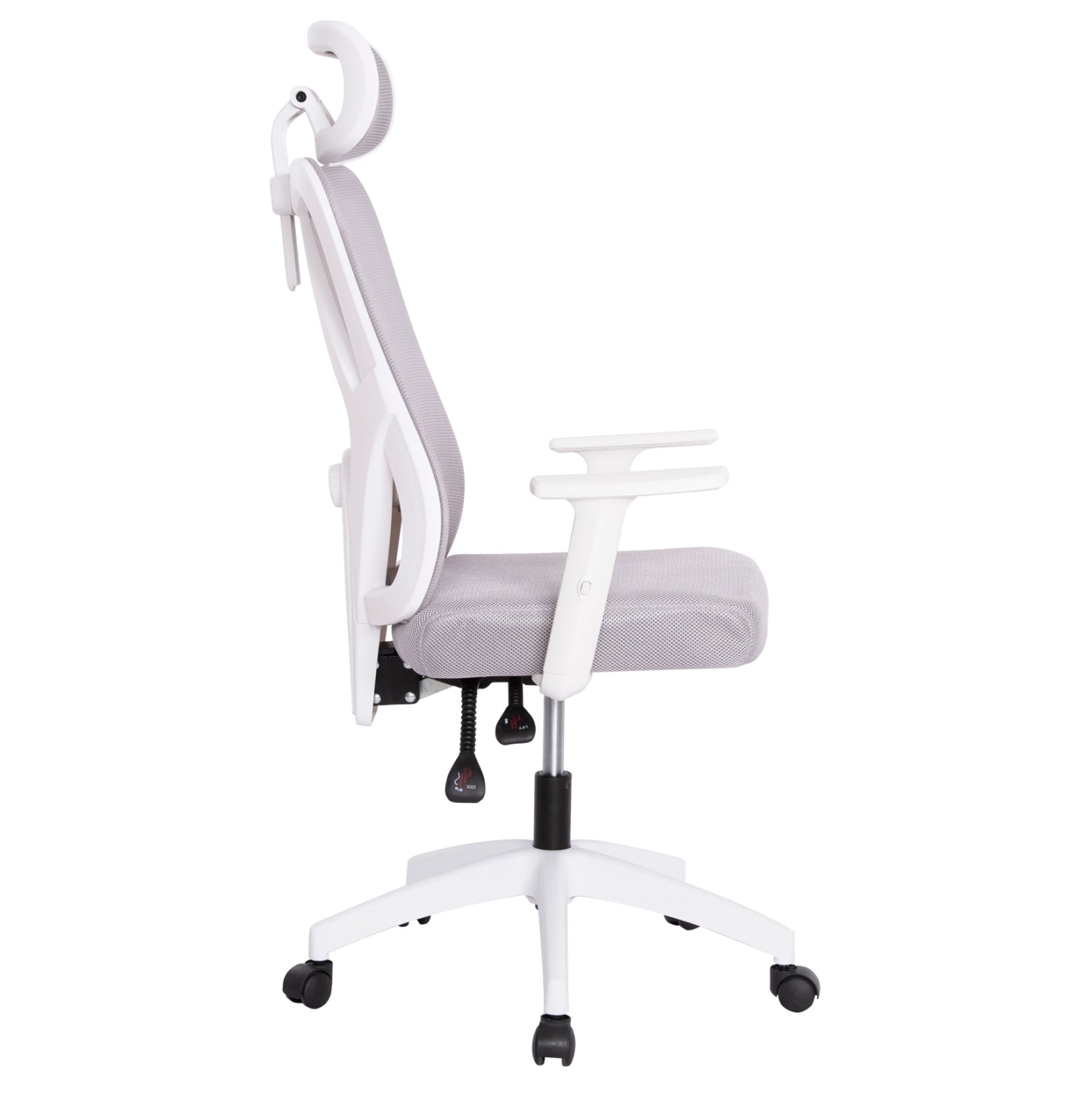 ΚΑΡΕΚΛΑ ΓΡΑΦΕΙΟΥ MEXER HM1195.02 ΓΚΡΙ MESH-PP ΒΑΣΗ-ΣΚΕΛΕΤΟΣ ΛΕΥΚΟΣ 68x70x136Υεκ. - Pakobazaar