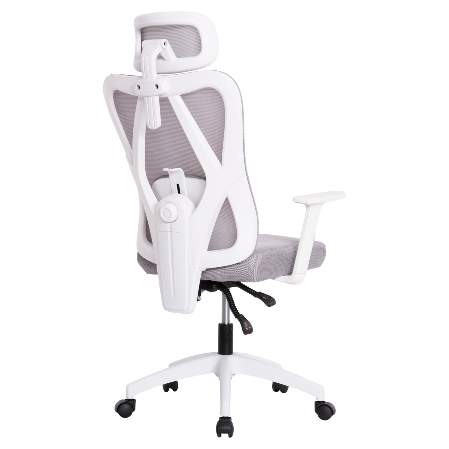 ΚΑΡΕΚΛΑ ΓΡΑΦΕΙΟΥ MEXER HM1195.02 ΓΚΡΙ MESH-PP ΒΑΣΗ-ΣΚΕΛΕΤΟΣ ΛΕΥΚΟΣ 68x70x136Υεκ. - Pakobazaar