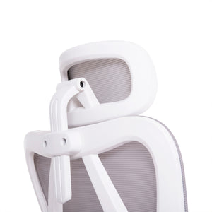 ΚΑΡΕΚΛΑ ΓΡΑΦΕΙΟΥ MEXER HM1195.02 ΓΚΡΙ MESH-PP ΒΑΣΗ-ΣΚΕΛΕΤΟΣ ΛΕΥΚΟΣ 68x70x136Υεκ. - Pakobazaar
