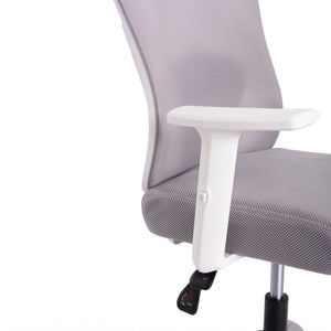 ΚΑΡΕΚΛΑ ΓΡΑΦΕΙΟΥ MEXER HM1195.02 ΓΚΡΙ MESH-PP ΒΑΣΗ-ΣΚΕΛΕΤΟΣ ΛΕΥΚΟΣ 68x70x136Υεκ. - Pakobazaar