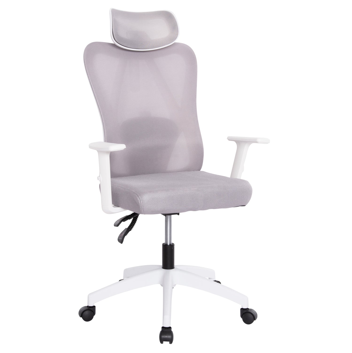 ΚΑΡΕΚΛΑ ΓΡΑΦΕΙΟΥ MEXER HM1195.02 ΓΚΡΙ MESH-PP ΒΑΣΗ-ΣΚΕΛΕΤΟΣ ΛΕΥΚΟΣ 68x70x136Υεκ. - Pakobazaar