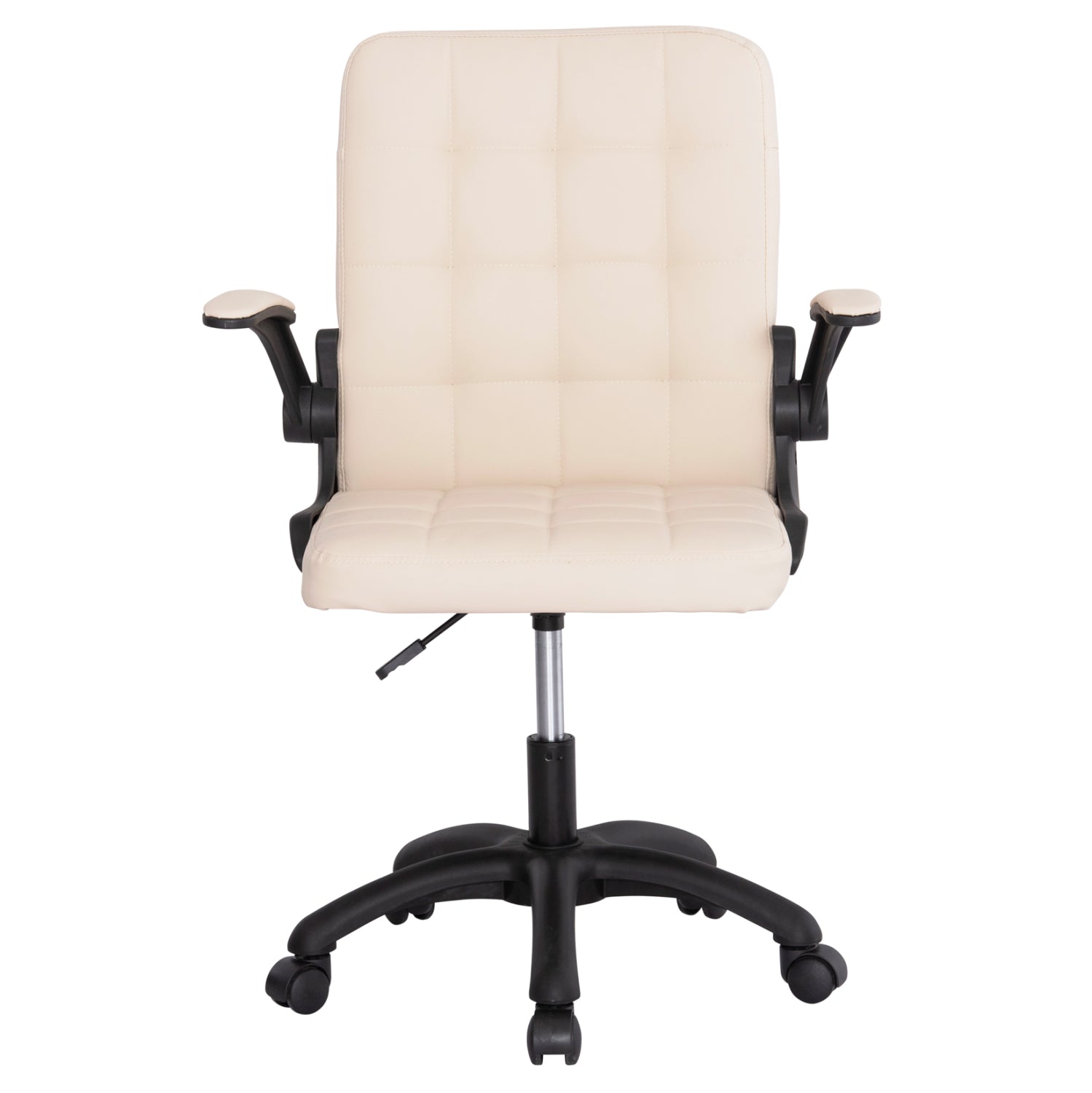 ΚΑΡΕΚΛΑ ΓΡΑΦΕΙΟΥ PORTIMA HM1197.04 ΜΠΕΖ PVC-ΜΑΥΡΟΣ ΣΚΕΛΕΤΟΣ & ΒΑΣΗ 66.5x57x97Υεκ - Pakobazaar