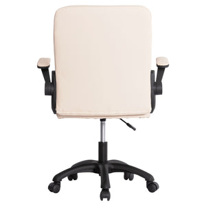 ΚΑΡΕΚΛΑ ΓΡΑΦΕΙΟΥ PORTIMA HM1197.04 ΜΠΕΖ PVC-ΜΑΥΡΟΣ ΣΚΕΛΕΤΟΣ & ΒΑΣΗ 66.5x57x97Υεκ - Pakobazaar