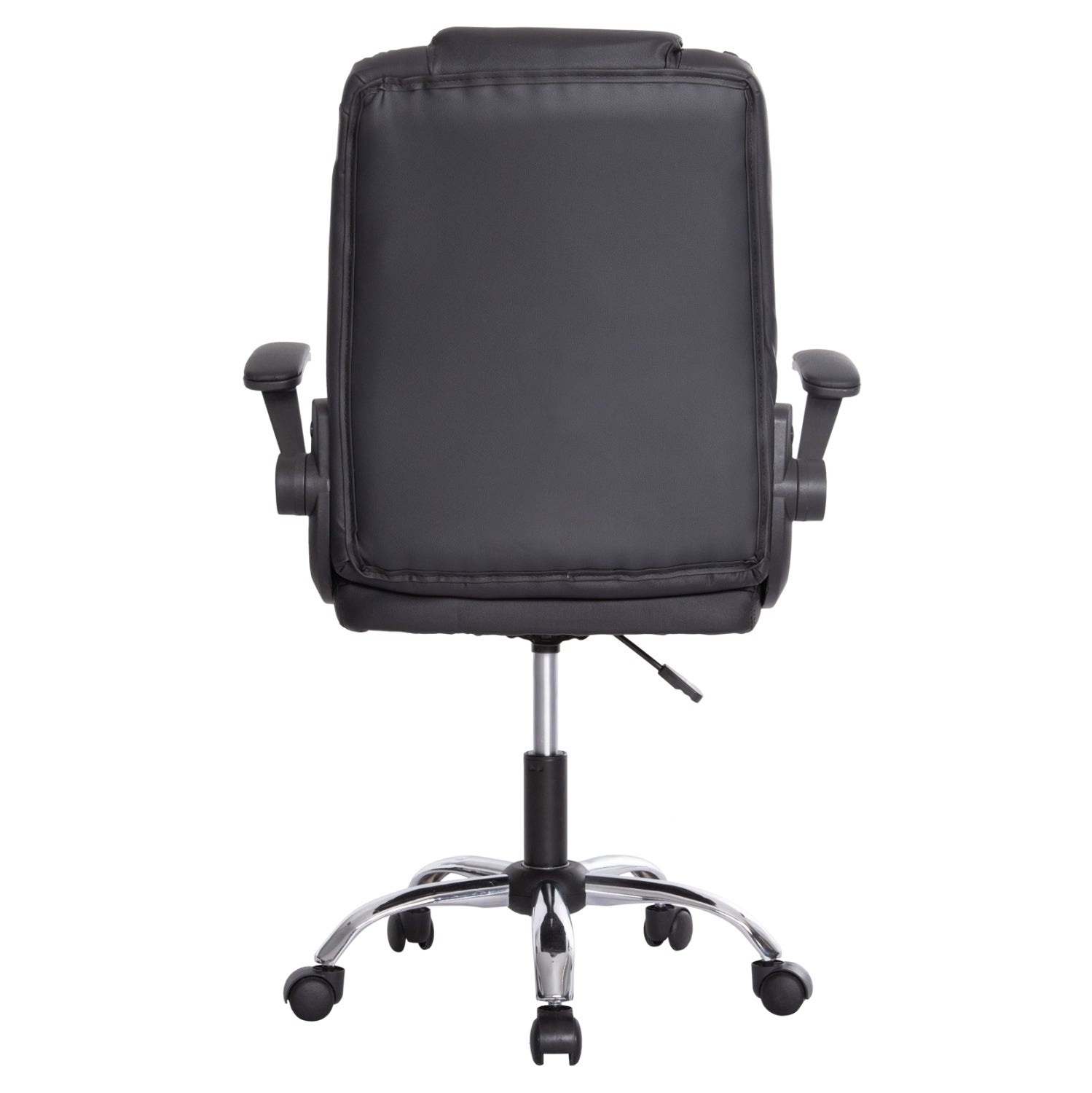ΚΑΡΕΚΛΑ ΓΡΑΦΕΙΟΥ CANAN HM1201 ΜΑΥΡO PVC-ΒΑΣΗ ΧΡΩΜΙΟΥ 66x61x105Υεκ. - Pakobazaar