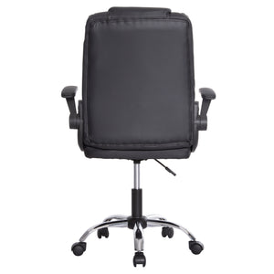 ΚΑΡΕΚΛΑ ΓΡΑΦΕΙΟΥ CANAN HM1201 ΜΑΥΡO PVC-ΒΑΣΗ ΧΡΩΜΙΟΥ 66x61x105Υεκ. - Pakobazaar