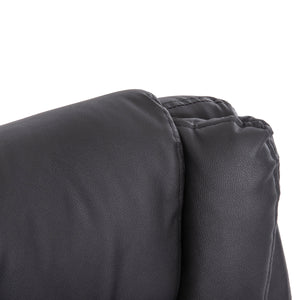 ΚΑΡΕΚΛΑ ΓΡΑΦΕΙΟΥ CANAN HM1201 ΜΑΥΡO PVC-ΒΑΣΗ ΧΡΩΜΙΟΥ 66x61x105Υεκ. - Pakobazaar