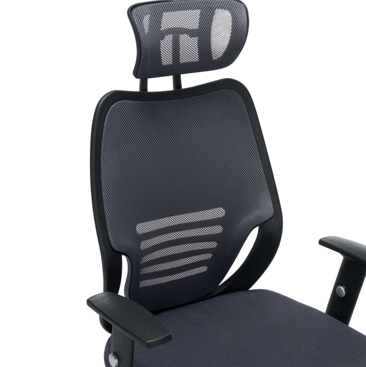 ΚΑΡΕΚΛΑ ΓΡΑΦΕΙΟΥ BRIEF HM1206.02 ΓΚΡΙ MESH--ΒΑΣΗ ΧΡΩΜΙΟΥ 63x64x122Υεκ. - Pakobazaar