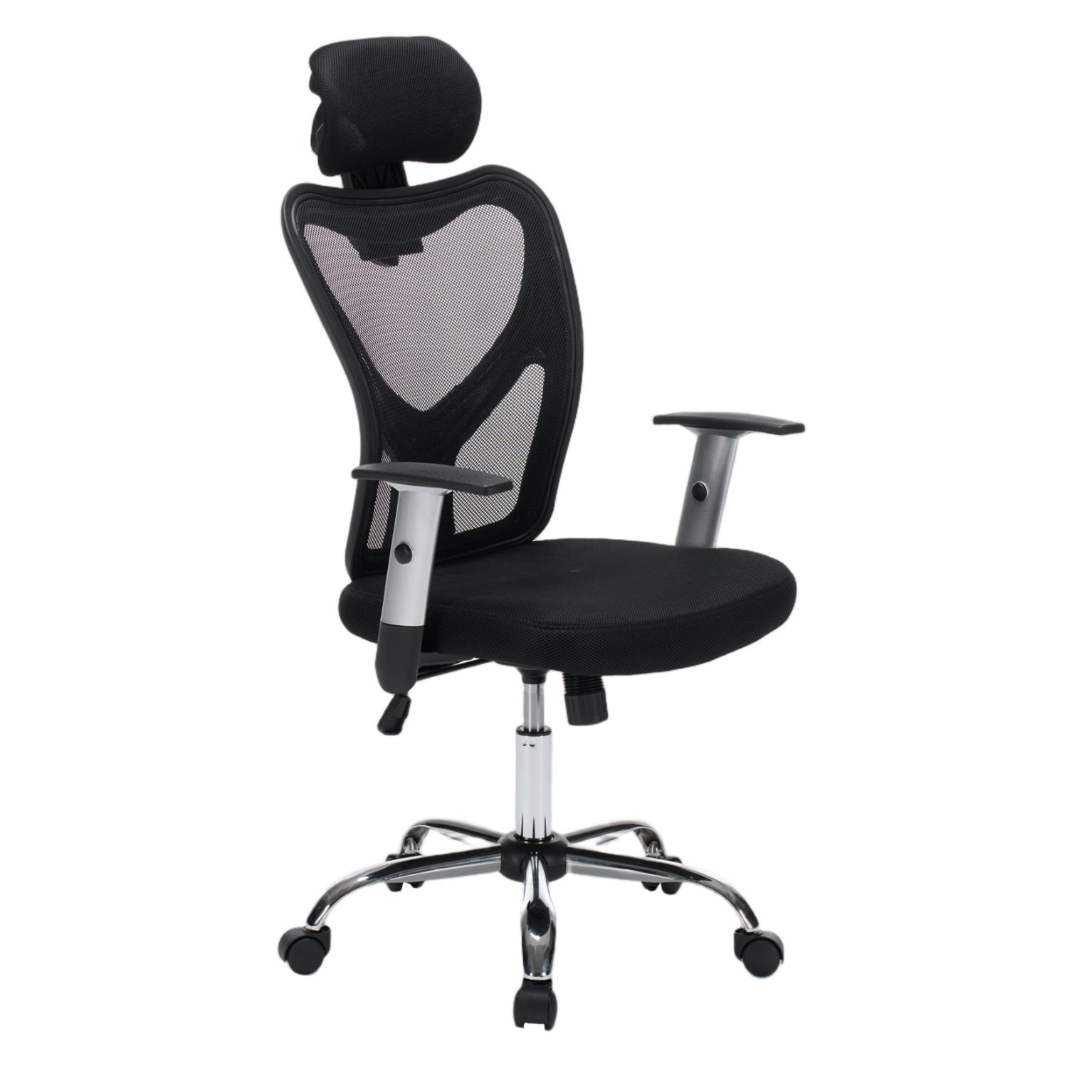 ΚΑΡΕΚΛΑ ΓΡΑΦΕΙΟΥ CUORE HM1207.01 ΜΑΥΡΟΣ ΣΚΕΛΕΤΟΣ-ΜΑΥΡΟ MESH 63x61x125Υεκ - Pakobazaar