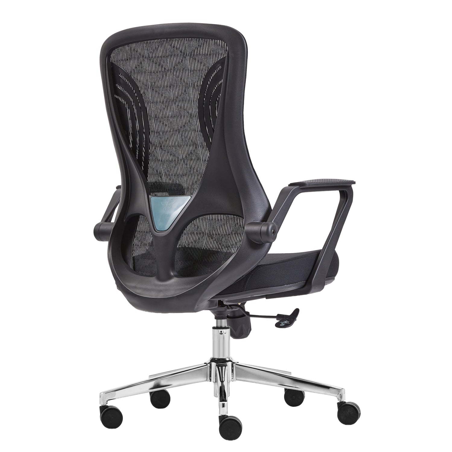 ΚΑΡΕΚΛΑ ΓΡΑΦΕΙΟΥ DECIFER HM1212.01 ΜΑΥΡO MESH-ΒΑΣΗ ΧΡΩΜΙΟΥ 61x60x110Υεκ. - Pakobazaar