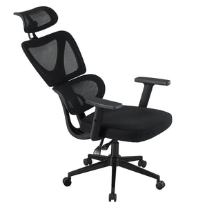ΚΑΡΕΚΛΑ ΓΡΑΦΕΙΟΥ NOVAR HM1218.01 ΜΑΥΡO MESH--ΒΑΣΗ PP 51x49x121-129Υεκ - Pakobazaar