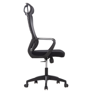 ΚΑΡΕΚΛΑ ΓΡΑΦΕΙΟΥ ELVAR HM1219.01 ΜΑΥΡO MESH--ΒΑΣΗ ΠΟΛΥΠΡΟΠΥΛΕΝΙΟΥ 63x56x125Υεκ - Pakobazaar