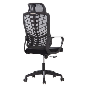 ΚΑΡΕΚΛΑ ΓΡΑΦΕΙΟΥ ELVAR HM1219.01 ΜΑΥΡO MESH--ΒΑΣΗ ΠΟΛΥΠΡΟΠΥΛΕΝΙΟΥ 63x56x125Υεκ - Pakobazaar