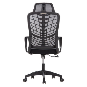 ΚΑΡΕΚΛΑ ΓΡΑΦΕΙΟΥ ELVAR HM1219.01 ΜΑΥΡO MESH--ΒΑΣΗ ΠΟΛΥΠΡΟΠΥΛΕΝΙΟΥ 63x56x125Υεκ - Pakobazaar