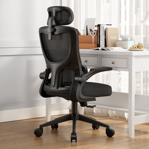 ΚΑΡΕΚΛΑ ΓΡΑΦΕΙΟΥ KESI HM1222.01 ΜΑΥΡO MESH & PP 52x50x122Υεκ. - Pakobazaar