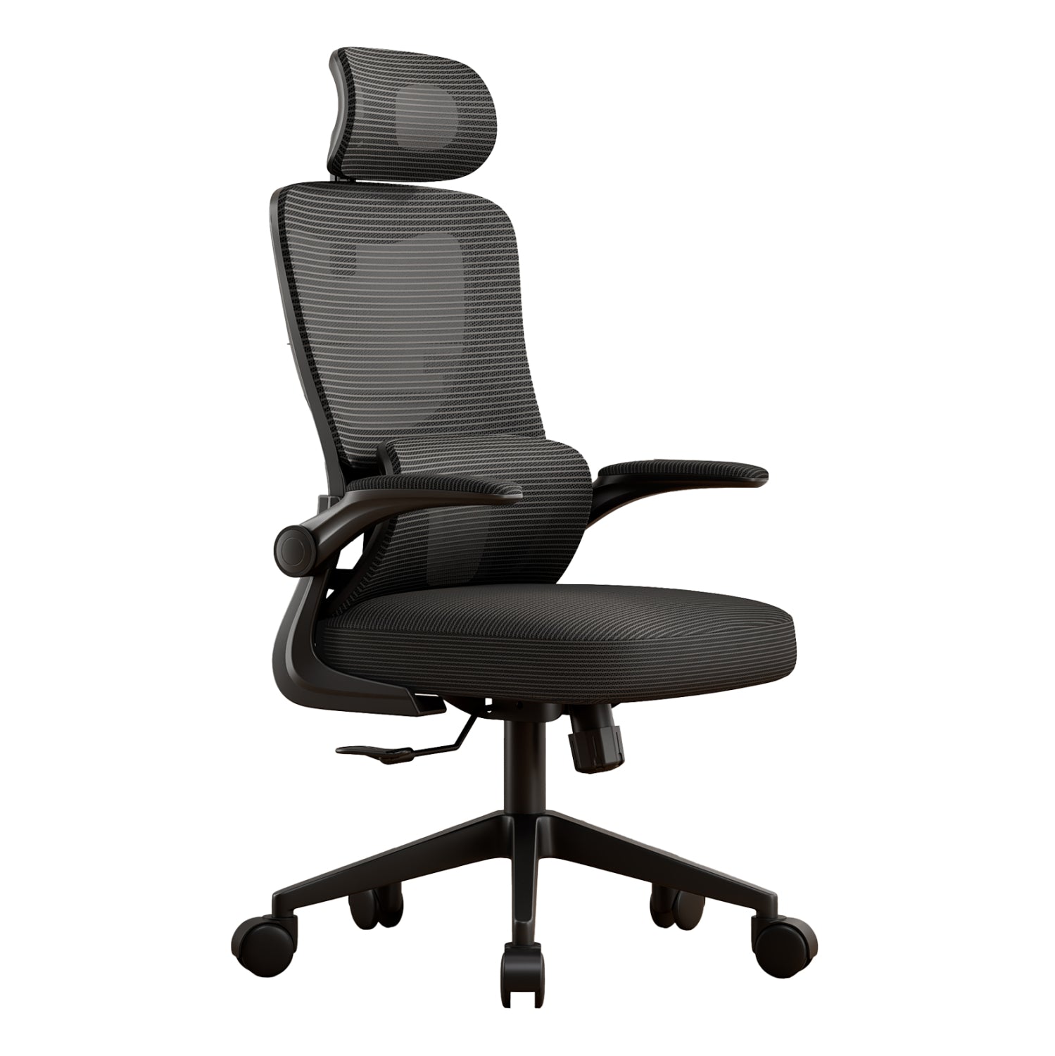 ΚΑΡΕΚΛΑ ΓΡΑΦΕΙΟΥ KESI HM1222.01 ΜΑΥΡO MESH & PP 52x50x122Υεκ. - Pakobazaar