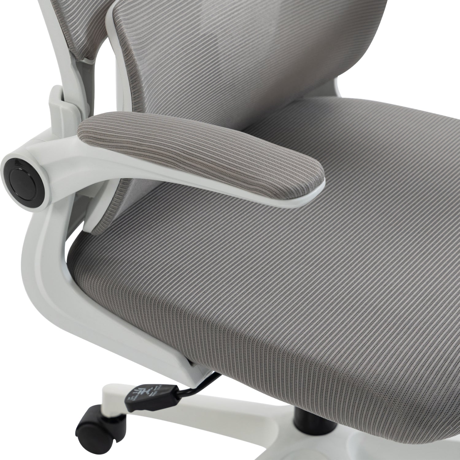 ΚΑΡΕΚΛΑ ΓΡΑΦΕΙΟΥ KESI HM1222.02 ΑΝΟΙΧΤΟ ΓΚΡΙ MESH--ΛΕΥΚΟ PP 52x50x122Υεκ. - Pakobazaar