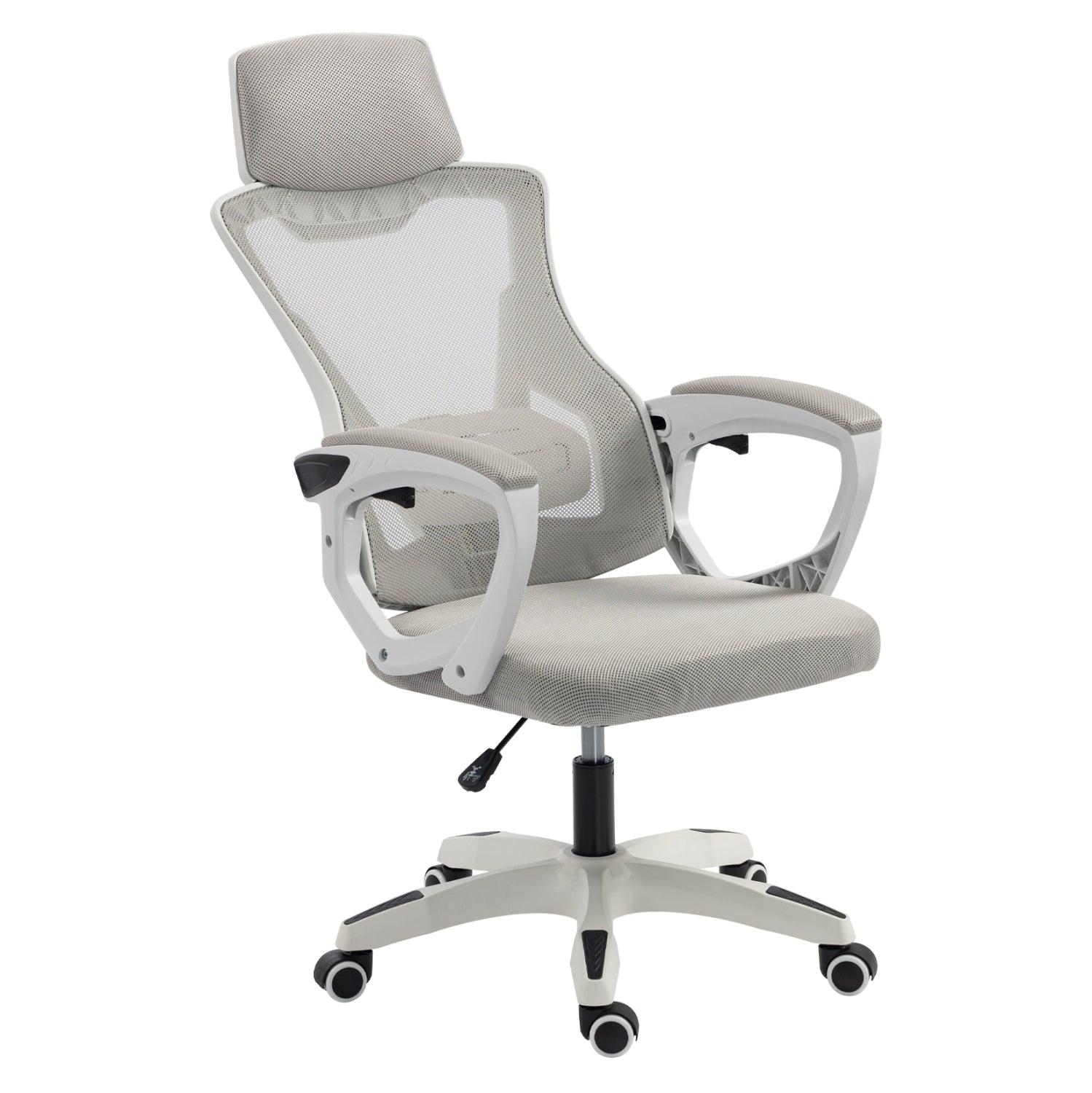 ΚΑΡΕΚΛΑ ΓΡΑΦΕΙΟΥ SALAS HM1223.02 P.P. ΛΕΥΚΟ-ΓΚΡΙ MESH ΥΦΑΣΜΑ 60x60x118-128Υεκ - Pakobazaar