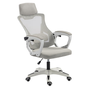 ΚΑΡΕΚΛΑ ΓΡΑΦΕΙΟΥ SALAS HM1223.02 P.P. ΛΕΥΚΟ-ΓΚΡΙ MESH ΥΦΑΣΜΑ 60x60x118-128Υεκ - Pakobazaar