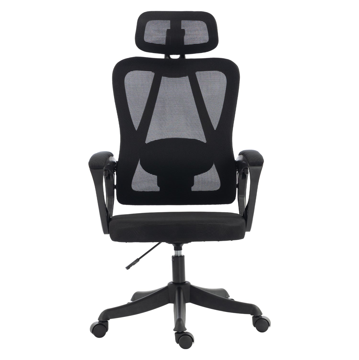 ΚΑΡΕΚΛΑ ΓΡΑΦΕΙΟΥ FRANTIC HM1224.01 ΜΑΥΡO MESH & ΠΟΛΥΠΡΟΠΥΛΕΝΙΟ 60x60x134Υεκ - Pakobazaar