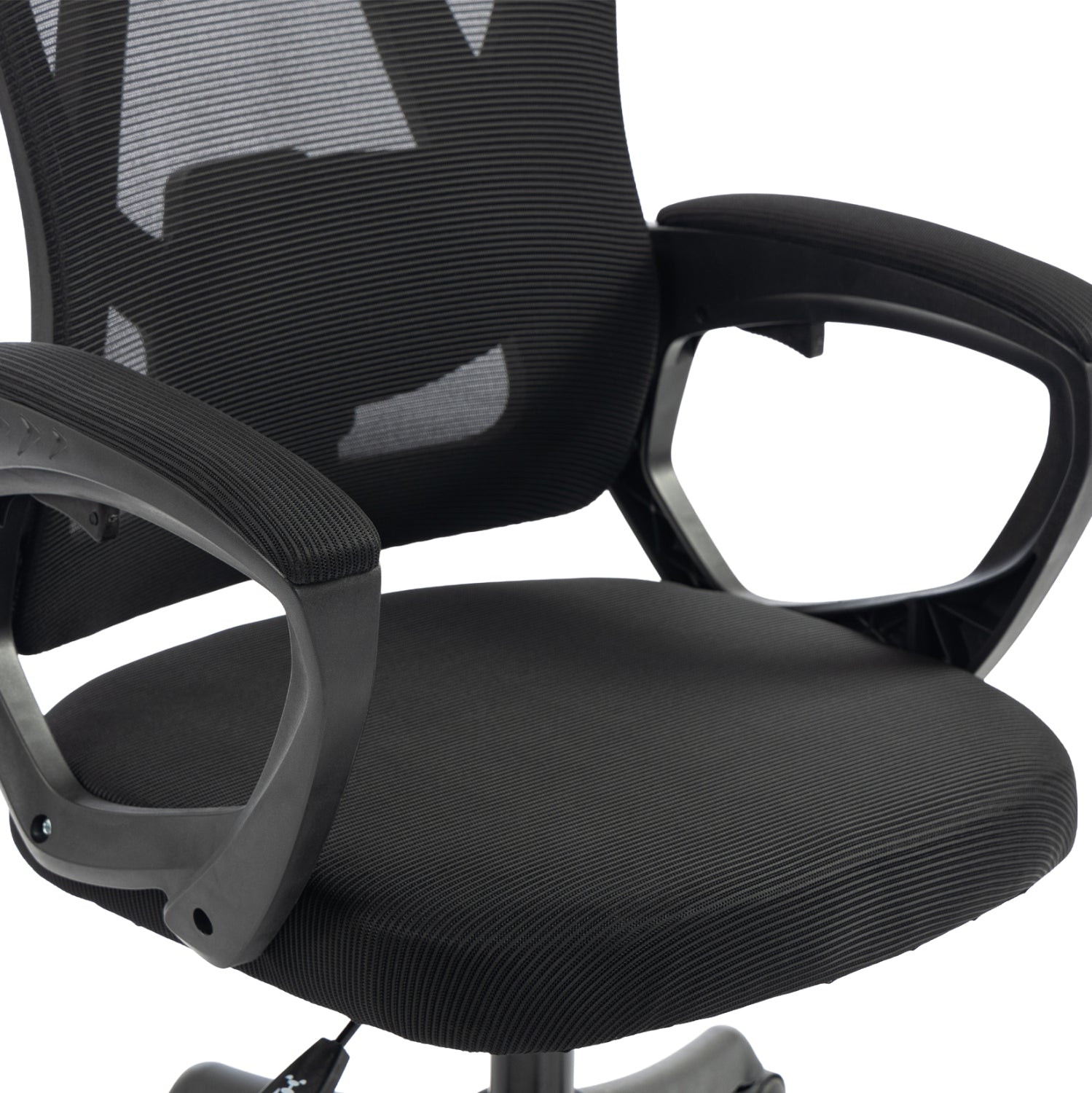 ΚΑΡΕΚΛΑ ΓΡΑΦΕΙΟΥ FRANTIC HM1224.01 ΜΑΥΡO MESH & ΠΟΛΥΠΡΟΠΥΛΕΝΙΟ 60x60x134Υεκ - Pakobazaar