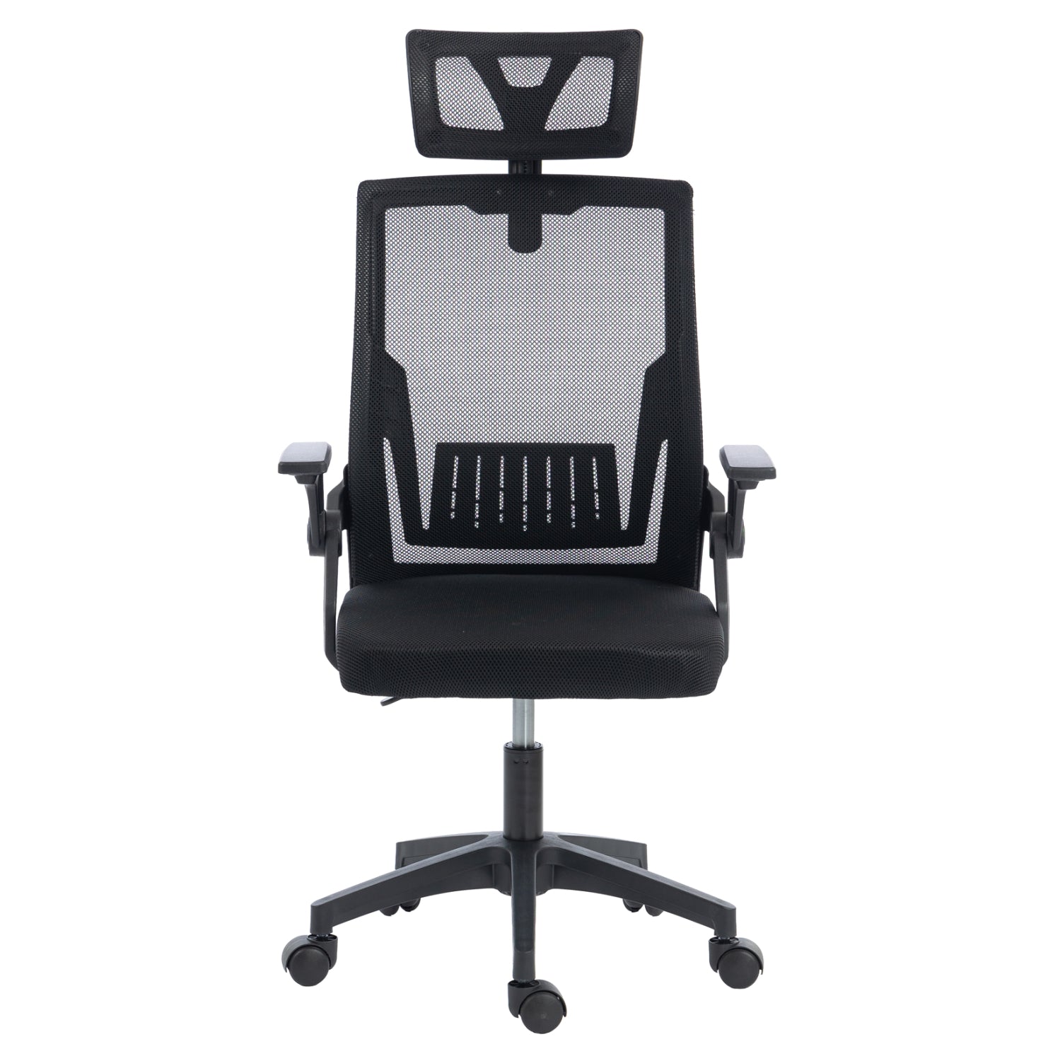 ΚΑΡΕΚΛΑ ΓΡΑΦΕΙΟΥ MATRON HM1226.01 ΜΑΥΡO PP & MESH ΥΦΑΣΜΑ 47x47x128Υεκ - Pakobazaar