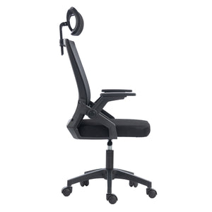 ΚΑΡΕΚΛΑ ΓΡΑΦΕΙΟΥ MATRON HM1226.01 ΜΑΥΡO PP & MESH ΥΦΑΣΜΑ 47x47x128Υεκ - Pakobazaar