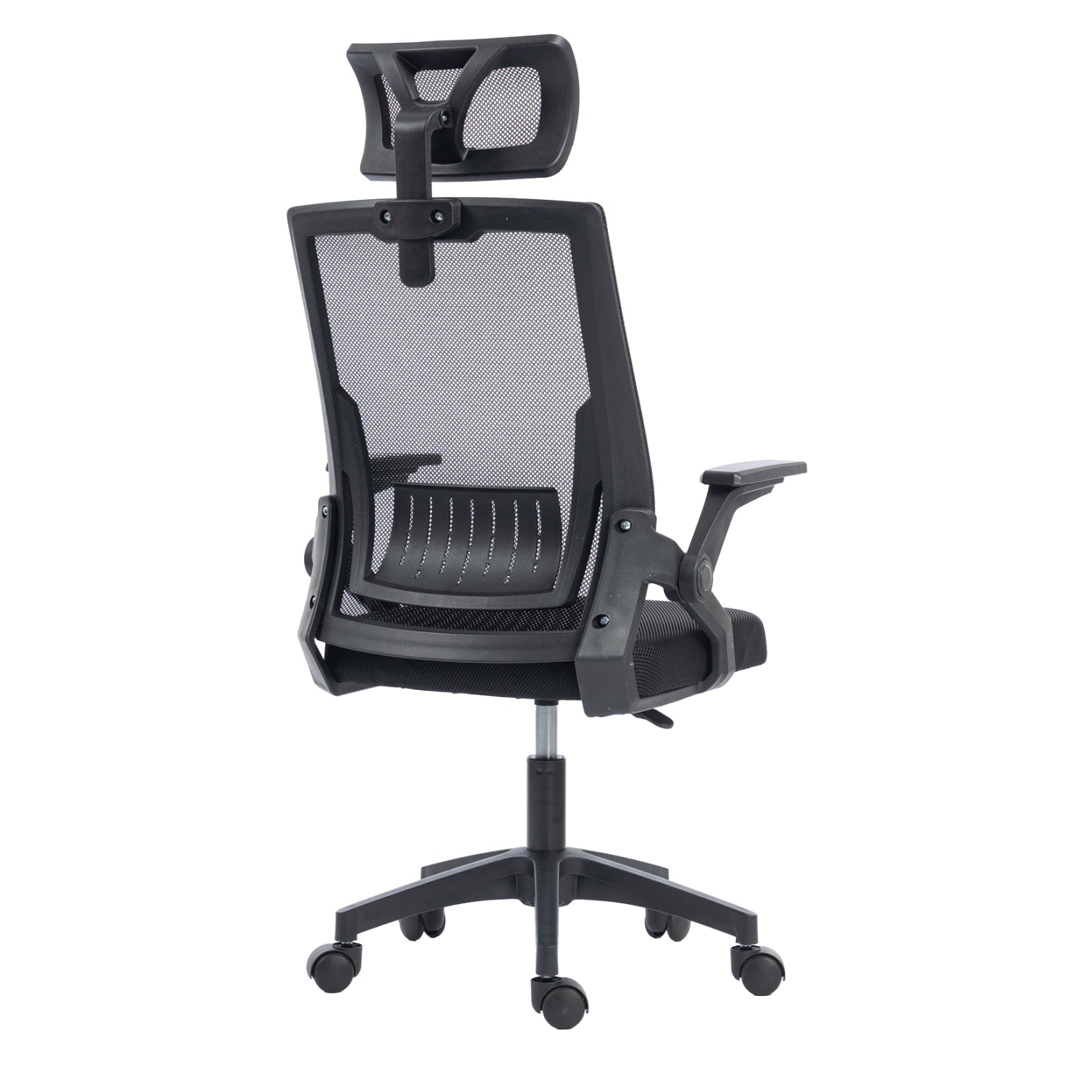 ΚΑΡΕΚΛΑ ΓΡΑΦΕΙΟΥ MATRON HM1226.01 ΜΑΥΡO PP & MESH ΥΦΑΣΜΑ 47x47x128Υεκ - Pakobazaar