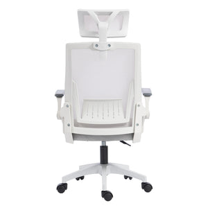 ΚΑΡΕΚΛΑ ΓΡΑΦΕΙΟΥ MATRON HM1226.02 ΛΕΥΚΟ PP--ΑΝΟΙΧΤΟ ΓΚΡΙ MESH 47x47x128Υεκ - Pakobazaar