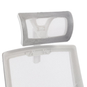 ΚΑΡΕΚΛΑ ΓΡΑΦΕΙΟΥ MATRON HM1226.02 ΛΕΥΚΟ PP--ΑΝΟΙΧΤΟ ΓΚΡΙ MESH 47x47x128Υεκ - Pakobazaar