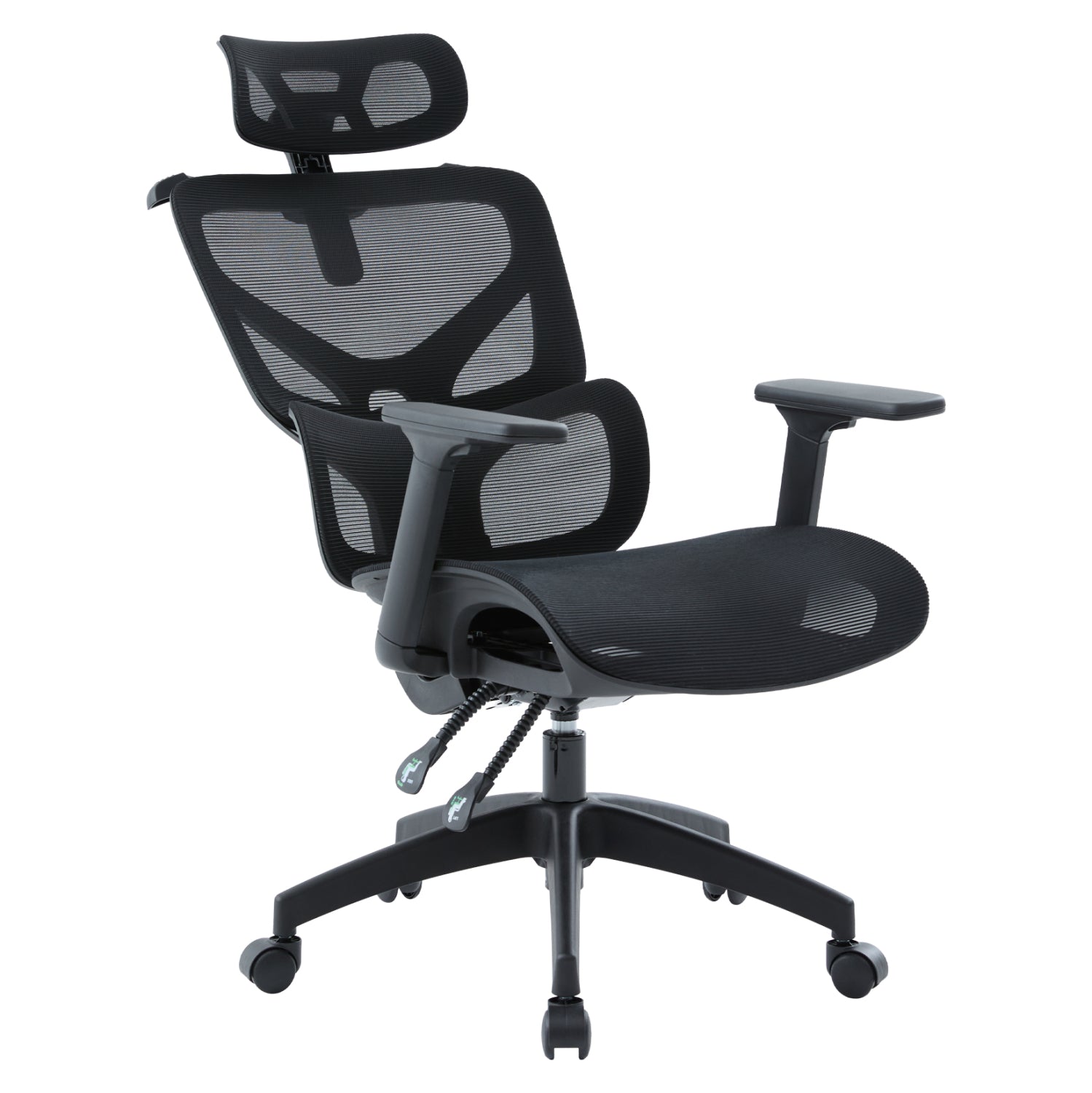 ΚΑΡΕΚΛΑ ΓΡΑΦΕΙΟΥ APEX HM1227.01 ΜΑΥΡO MESH & PP 68x68x120-130Υεκ - Pakobazaar