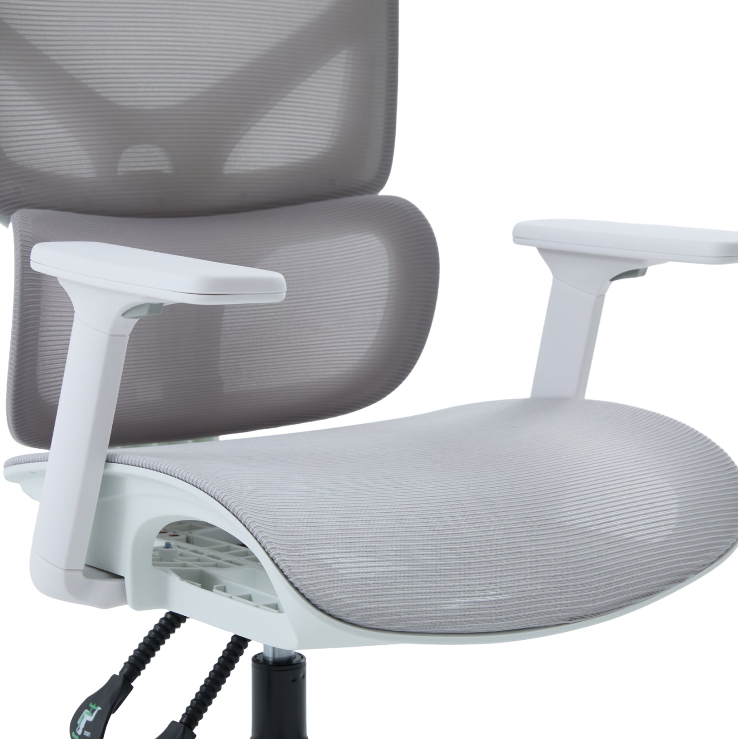 ΚΑΡΕΚΛΑ ΓΡΑΦΕΙΟΥ APEX HM1227.02 ΛΕΥΚΟ PP--ΑΝΟΙΧΤΟ ΓΚΡΙ MESH 68x68x120-130Υεκ - Pakobazaar