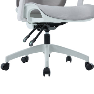 ΚΑΡΕΚΛΑ ΓΡΑΦΕΙΟΥ APEX HM1227.02 ΛΕΥΚΟ PP--ΑΝΟΙΧΤΟ ΓΚΡΙ MESH 68x68x120-130Υεκ - Pakobazaar