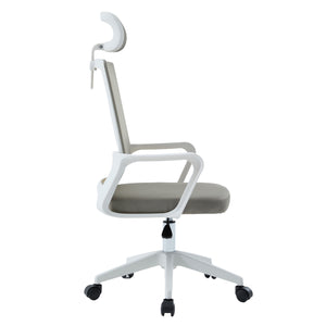 ΚΑΡΕΚΛΑ ΓΡΑΦΕΙΟΥ VELOCITY HM1229.02 ΛΕΥΚΟ PP--ΑΝΟΙΧΤΟ ΓΚΡΙ MESH 61x62x123Υεκ - Pakobazaar
