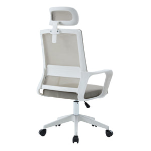 ΚΑΡΕΚΛΑ ΓΡΑΦΕΙΟΥ VELOCITY HM1229.02 ΛΕΥΚΟ PP--ΑΝΟΙΧΤΟ ΓΚΡΙ MESH 61x62x123Υεκ - Pakobazaar