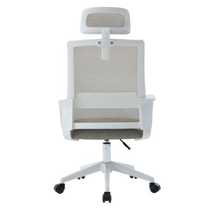 ΚΑΡΕΚΛΑ ΓΡΑΦΕΙΟΥ VELOCITY HM1229.02 ΛΕΥΚΟ PP--ΑΝΟΙΧΤΟ ΓΚΡΙ MESH 61x62x123Υεκ - Pakobazaar