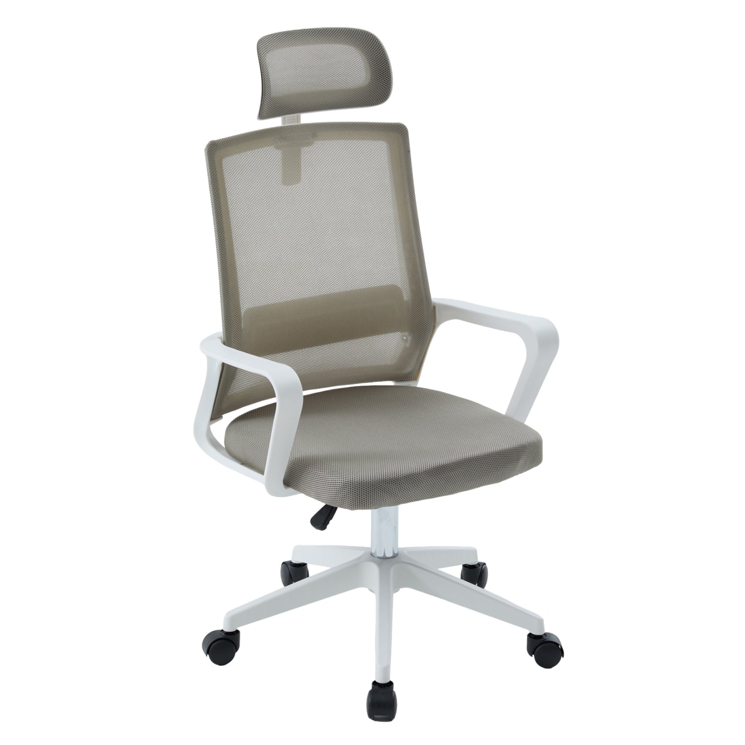 ΚΑΡΕΚΛΑ ΓΡΑΦΕΙΟΥ VELOCITY HM1229.02 ΛΕΥΚΟ PP--ΑΝΟΙΧΤΟ ΓΚΡΙ MESH 61x62x123Υεκ - Pakobazaar