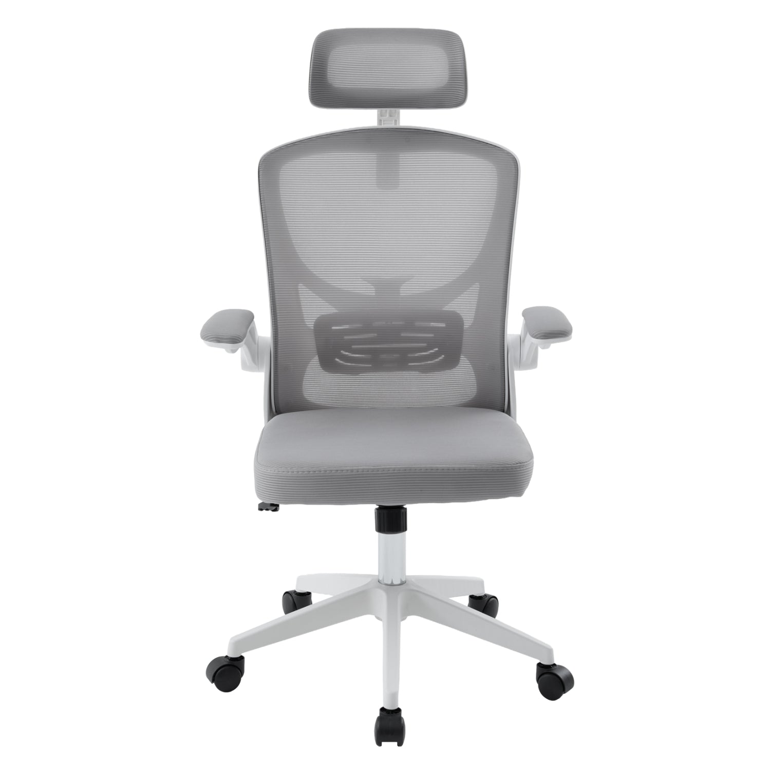 ΚΑΡΕΚΛΑ ΓΡΑΦΕΙΟΥ FLOATER HM1230.02 ΛΕΥΚΟ PP--ΑΝΟΙΧΤΟ ΓΚΡΙ MESH 62x62x106-116Υεκ - Pakobazaar