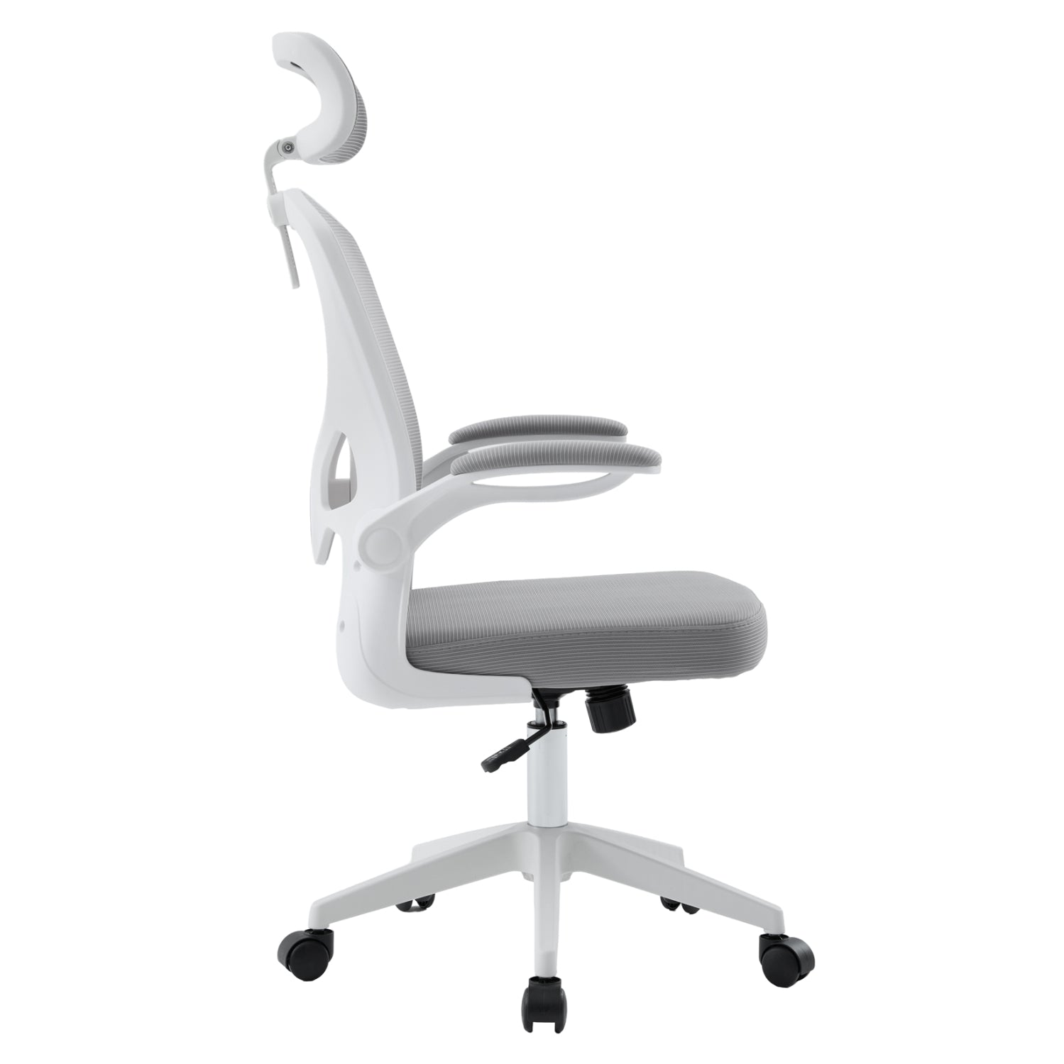 ΚΑΡΕΚΛΑ ΓΡΑΦΕΙΟΥ FLOATER HM1230.02 ΛΕΥΚΟ PP--ΑΝΟΙΧΤΟ ΓΚΡΙ MESH 62x62x106-116Υεκ - Pakobazaar